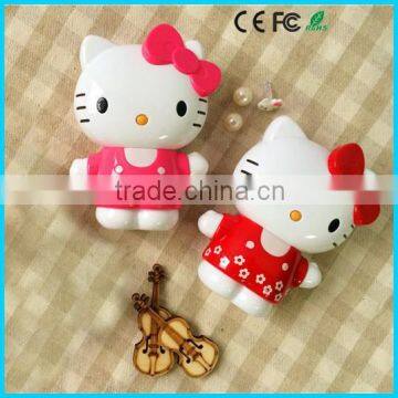 Cute kitty cartoon power bank 5200mAh mobile external battery charger