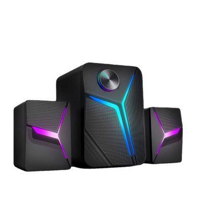 Laptop Pc Usb Power Audio Rgb Led Light Desktop Gaming Accessories Speaker Computer Portable Active 2.0 Stage Bluetooth Speaker