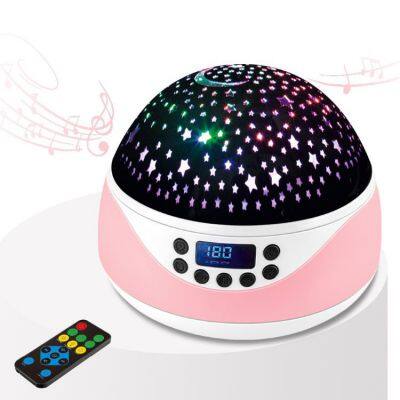 Star Projector Lamp Sleep Helper Timing Music Remote Control Rotary Moon Star Night Light For Kids