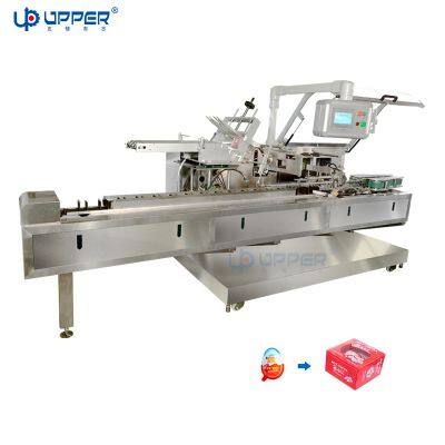 Egg shaped toys Automatic horizontal cartoning Machine Equipped with steel stamp coding device