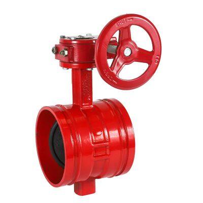 Manual Groove Handle Soft Seal Butterfly Valve Water System Valve Series Fire Groove Butterfly Valve
