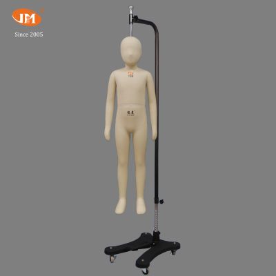 Junmei Kids Full-Body Draping Mannequin Size 130/140- Garment Factory Use, Fixed Head & Detachable Arms, Durable Material