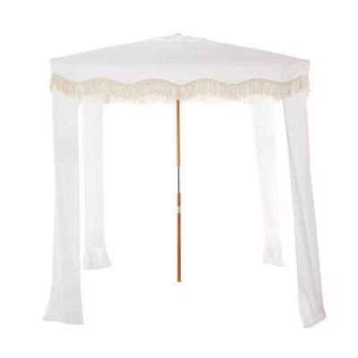 Commercial Beach Cabana Heavy-Duty Steel Frame Waterproof Canopy for Hotel and Resort
