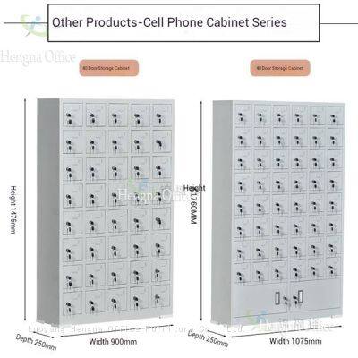 Public Phone Charging Locker | With Iron Gate Door ，Base Cabinet & Built-in Socket | for Subway Station