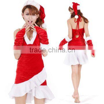 Wholesale Sexy Fashion Cheap Christmas Party Dress Hot Sweet Santa Christmas Costume