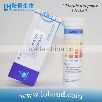 test papers for testing chloride in water