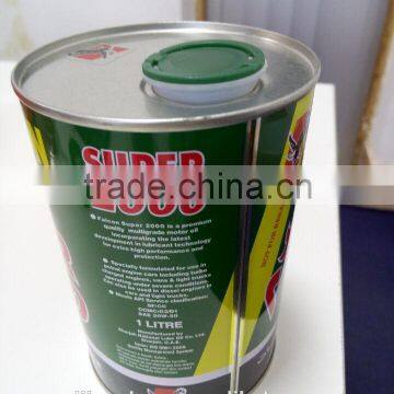 1 Liter printed round metal tin can / aerosol can / tin can manufacturer