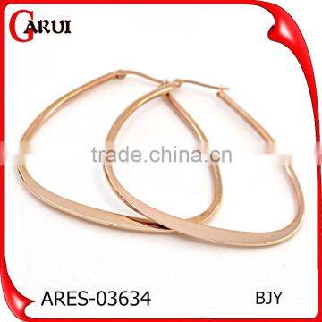 Latest Tops Designs Girls Earrings Gold Plate Big Hoop Earrings photo-4