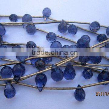 BRAZIL AMETHYST FACETED SIDR DRILL DROP BEADS