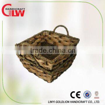 1 pc Iron frame & seagrass &water hyacinth basket ,food and bread basket, wholesale seagrass basket