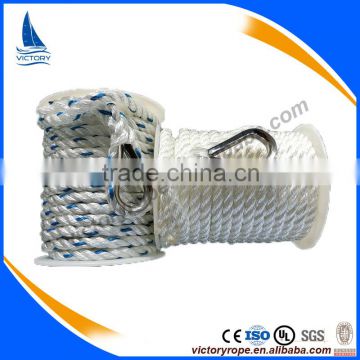 wholesale twist polyester 3 strand anchor rope line for boat