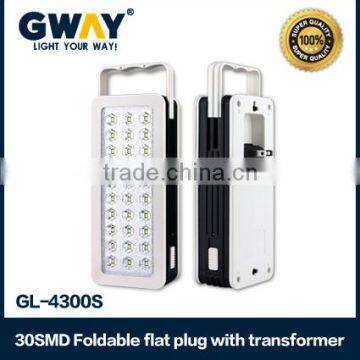 rechargeable foldable plug light,30 pcs SMD portable lamp