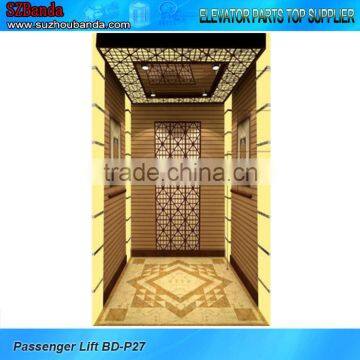 Luxurious Passenger Elevator 1.75m/s 1250kg / elevator parts / Lift cabin