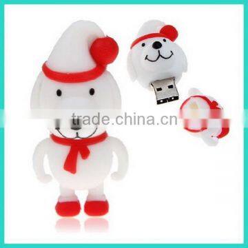 Christmas gift dog usb flash drive,merry Christmas dog shape usb flash memory,X'mas dog usb flash drive ,usb 2.0 drive