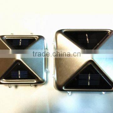 121x121mm LED Solar Energy Fence Stainless Steel Post Caps for Garden Use photo-2