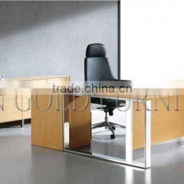 New Elegant Office Furniture Modern Stainless Steel Frame Office Desk(SZ-OD487)