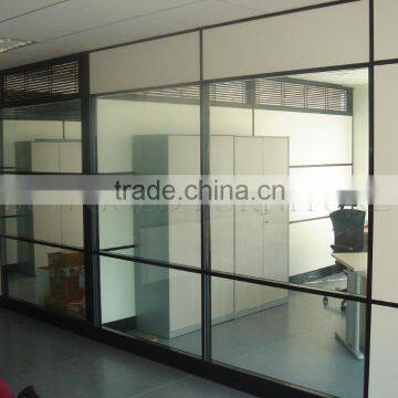 Customized black frame soundproof office partition glass partition wall ( SZ-WSP359)