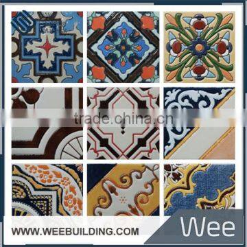 2014 new product Brazil Classical Decorative Hand Printed Ceramic Tiles