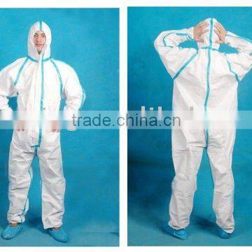 Disposable SF Coverall with Hood and Long Sleeves