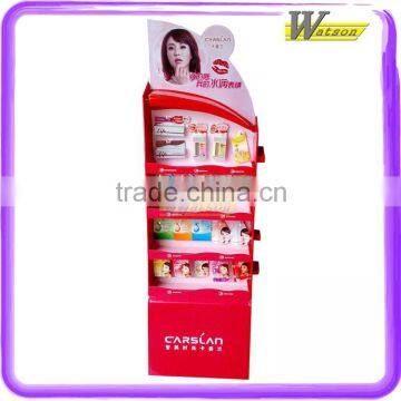 Lip balm corrugated peg hook floor display stand rack