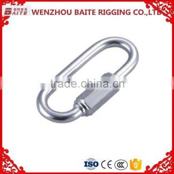 Factory Price Zinc Plated Stainless steel AISI316 304 Chain Oval Quick link carabiner assories