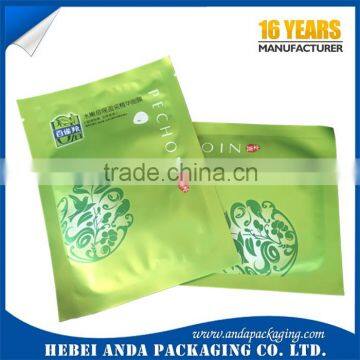 2016 plastic wrapper facial mask packaging aluminum foil bag