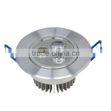 Cheapest!!Aluminum material Recessed indoor LED Downlight 3w