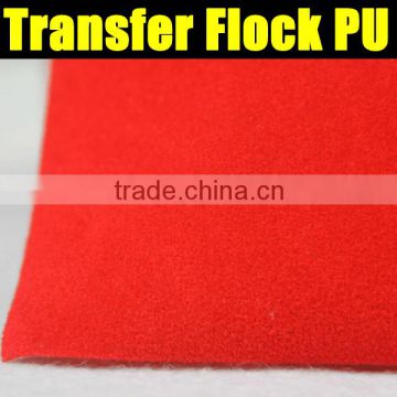 transfer flock pu with red color size : 0.5*25m per roll