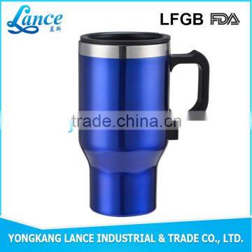 Hot sell!!!16oz high food grade travel mug with handle