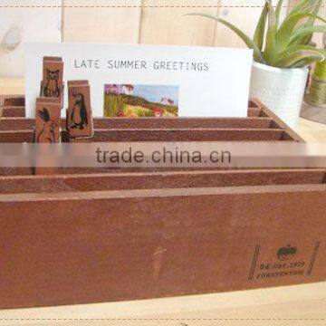 decorative storage antique reproduction wooden box of files