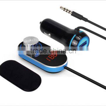 New car FM transmitter, car charger with line