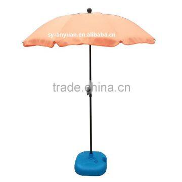 2.2m orange color polyester outdoor beach umbrella parasol with UV80