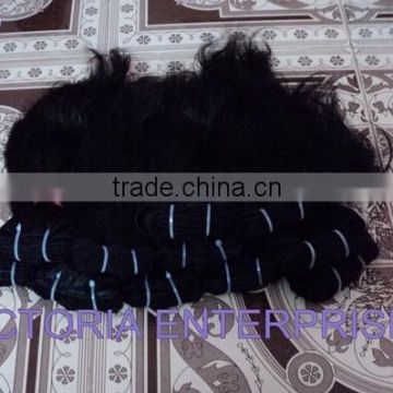 Natural hair extensions , Machine weft