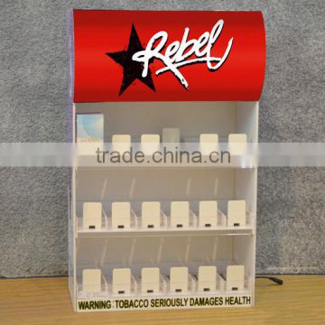 Illuminated Acrylic Cigarette Display Cabinet Brand Promoting With Advertising Picture