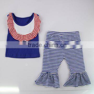 Miss123 Apparel Factory Direct Patriotic Outfit Kids Summer Matching Set Shorts Baby Set for 4th of July photo-3