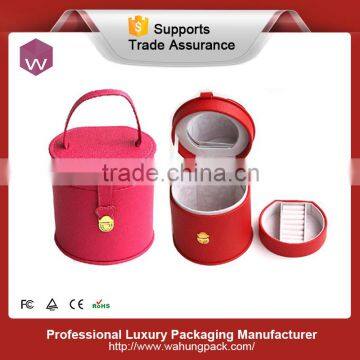Customer design leather round gift box