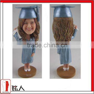 custom your bobble head by 100% handmade graduated girl