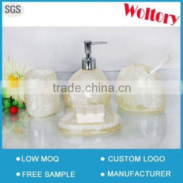 Transparent Crystal clear Houseware Bath Bathroom Accessories Set