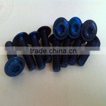 Hot sale ISO14583 gr5 torx titanium screws bolts ti 6al4v blue