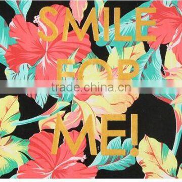 Top Quality 100% Cotton Floral Printed for Wholesale t Shirt Printing photo-5