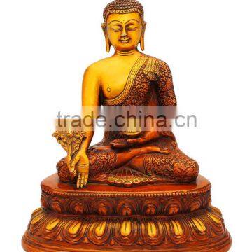 Sitting Medicine Buddha on base 11"