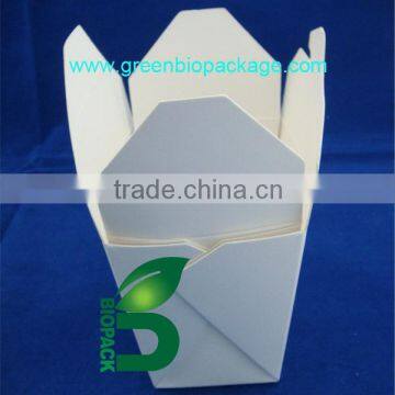 Food packaging lunch box, take away paper folding take away noodle box