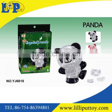 Funny 3D crystal panda building blocks toy