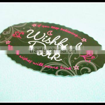 Customized Card Cardboard Lady Jewelry Tag with safe strings