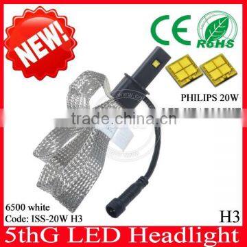 New products 2016 no fan h3 led car headlight 2500lm bulb                        
                                                Quality Choice