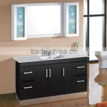 48 inch single black tall bathroom vanities