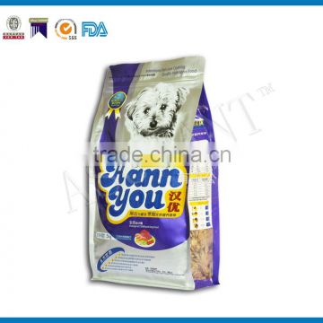 Food grade resealable dog treats food plastic packaging bag