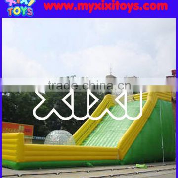 green with yellow inflatable zorb ball ramp xixi toys