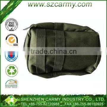 Traditional army use olive green accessory bag