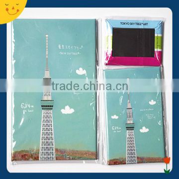 Japan tourist souvenir tinplate fridge magnet with Tokyo Tower printed